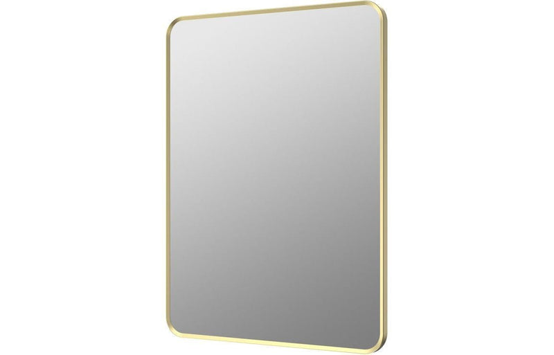 Eclipser 600x800mm Oblong Mirror - Brushed Brass