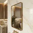 Eclipser 600x800mm Oblong Mirror - Brushed Bronze