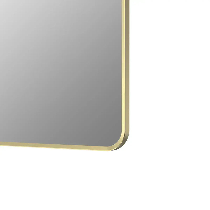 Eclipser 600x800mm Rectangle Mirror - Brushed Brass