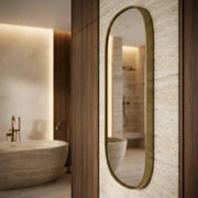 Eclipser 800x400mm Oblong Mirror - Brushed Bronze