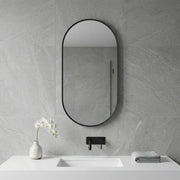 Eclipser 800x400mm Oblong Mirror - Matt Black