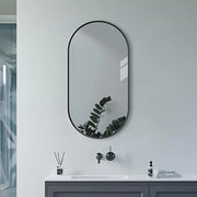 Eclipser 800x400mm Oblong Mirror - Matt Black