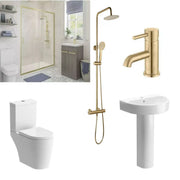 Elite Brushed Brass 1200mm Sliding Shower Door Pack