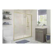 Elite Brushed Brass 1200mm Sliding Shower Door Pack