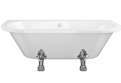 Ellsworth Back To Wall Freestanding Bath, 2 Tap Holes