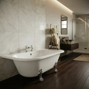 Ellsworth Back To Wall Freestanding Bath, 2 Tap Holes