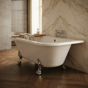 Ellsworth Back To Wall Freestanding Bath, 2 Tap Holes
