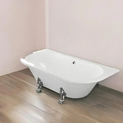 Ellsworth Back To Wall Freestanding Bath, 2 Tap Holes