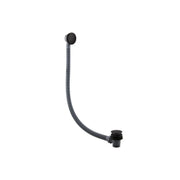 Emery Round Double Ended Reinforced Bath, Pedestal Basin, Close Coupled Toilet, Black, Taps & Waste