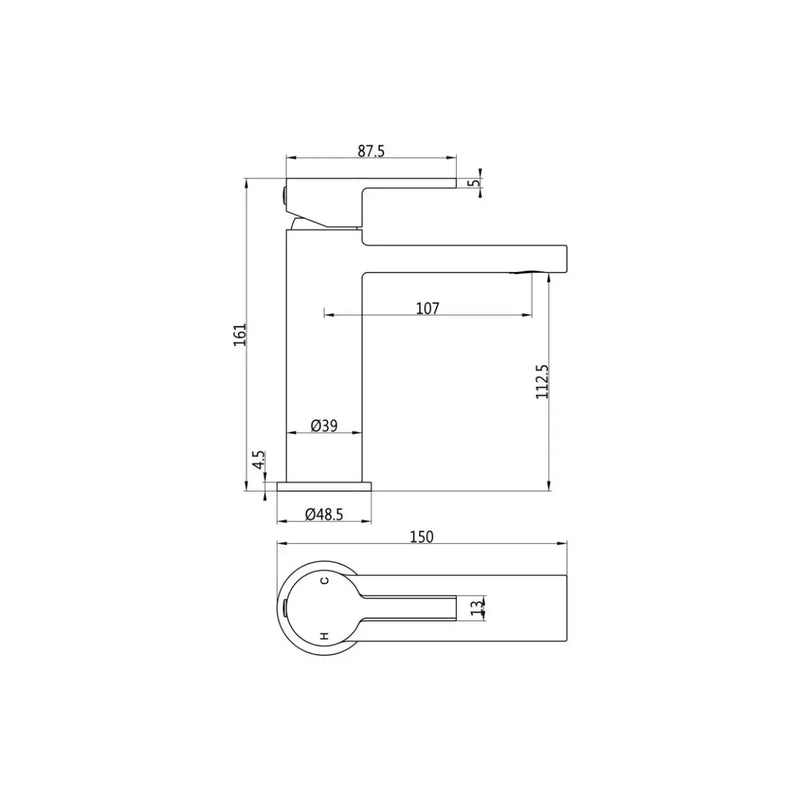 Evolve Basin Mixer Tap inc Waste - Chrome