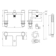 Evolve Bath/Shower Mixer Tap - Matt Black