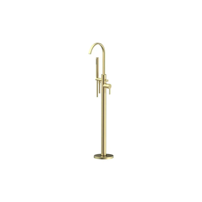 Evolve Floor Standing Bath/Shower Mixer Tap - Brushed Brass