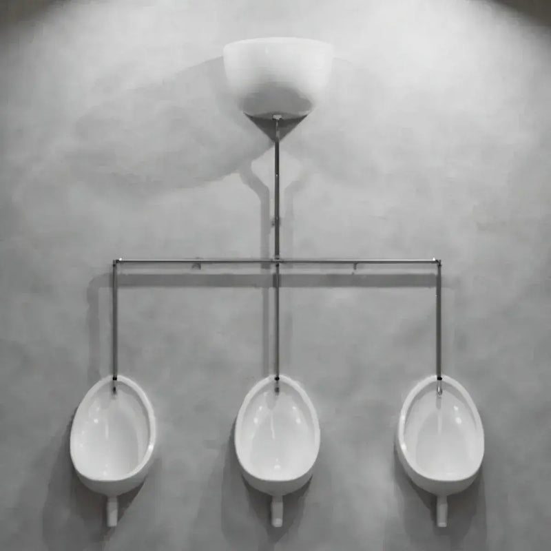 Exposed Urinal Pack with Ceramic Cistern 1,2,3 or 4 Bowl - Single Bowl