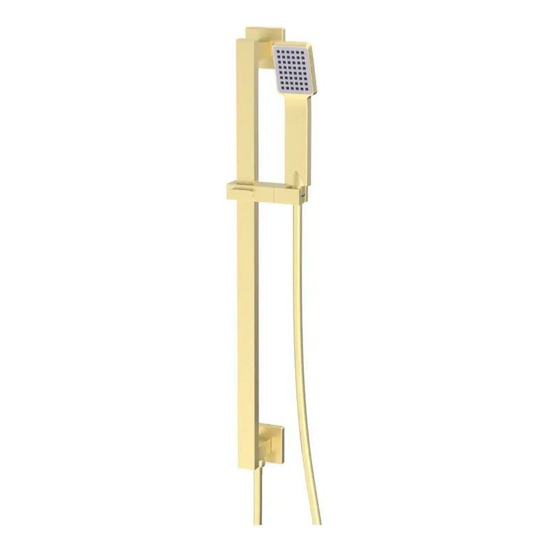 Florida Square Riser Rail Kit w/Elbow & Handset - Brushed Brass