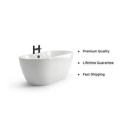 Frontline Florence 1655mm Luxury Freestanding Bath | Double-Ended with Integrated Tap Ledge | High-H