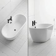 Frontline Florence 1655mm Luxury Freestanding Bath | Double-Ended with Integrated Tap Ledge | High-H