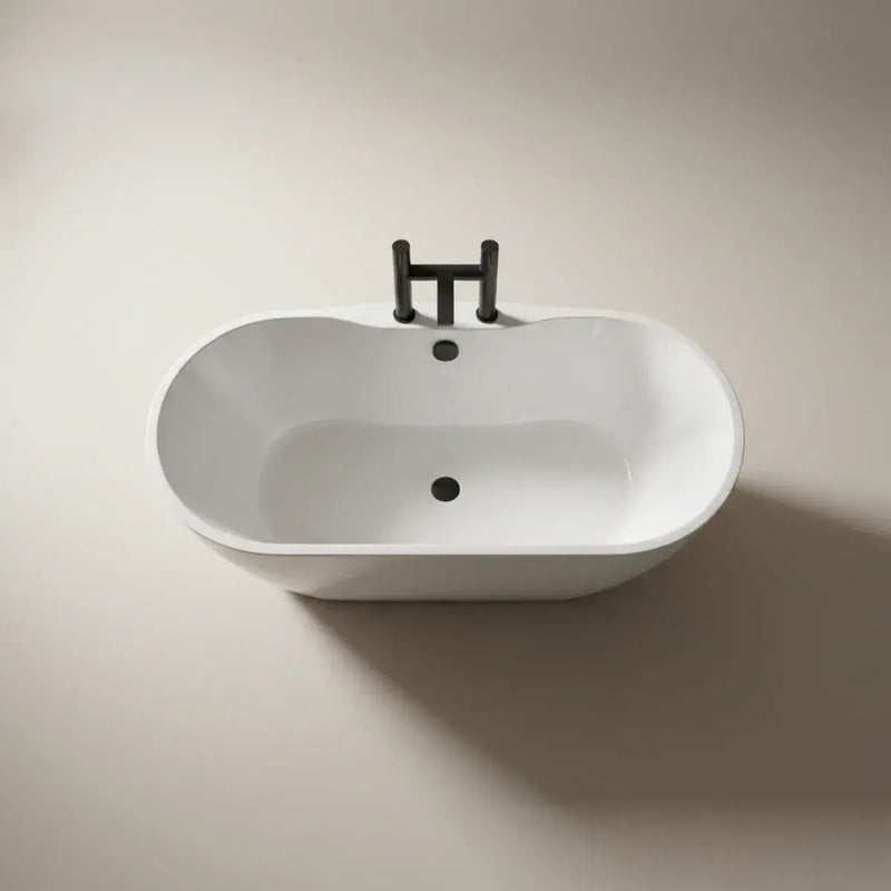 Frontline Florence 1655mm Luxury Freestanding Bath | Double-Ended with Integrated Tap Ledge | High-H