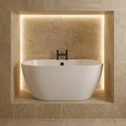 Frontline Florence 1655mm Luxury Freestanding Bath | Double-Ended with Integrated Tap Ledge | High-H