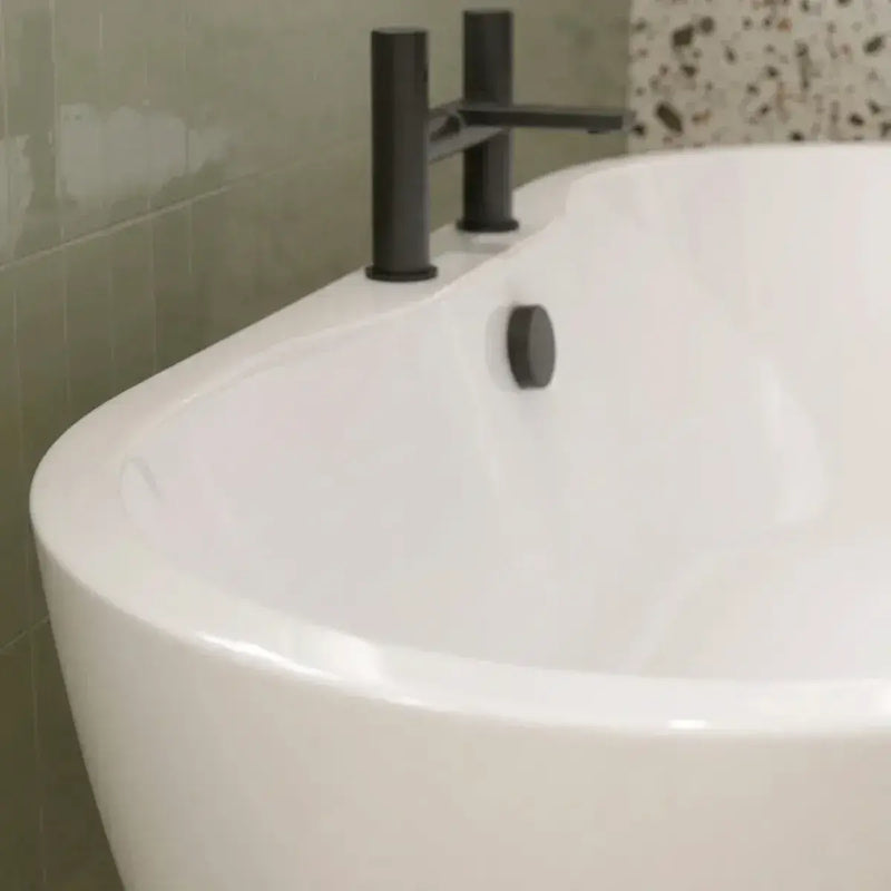 Frontline Florence 1655mm Luxury Freestanding Bath | Double-Ended with Integrated Tap Ledge | High-H