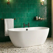Frontline Florence 1655mm Luxury Freestanding Bath | Double-Ended with Integrated Tap Ledge | High-H