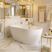 Frontline Florence 1655mm Luxury Freestanding Bath | Double-Ended with Integrated Tap Ledge | High-H