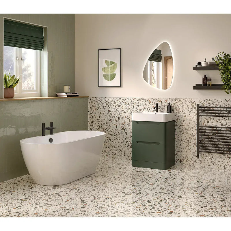 Frontline Florence 1655mm Luxury Freestanding Bath | Double-Ended with Integrated Tap Ledge | High-H