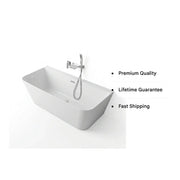 Frontline Mono Luxury 1700 x 800mm Back to Wall Freestanding Bath | Thin Edge Design
