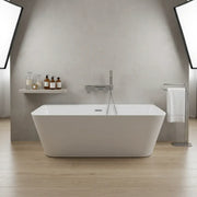 Frontline Mono Luxury 1700 x 800mm Back to Wall Freestanding Bath | Thin Edge Design