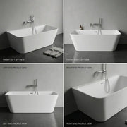 Frontline Mono Luxury 1700 x 800mm Back to Wall Freestanding Bath | Thin Edge Design