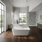 Frontline Mono Luxury 1700 x 800mm Back to Wall Freestanding Bath | Thin Edge Design
