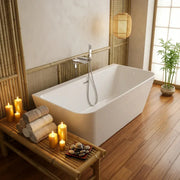 Frontline Mono Luxury 1700 x 800mm Back to Wall Freestanding Bath | Thin Edge Design
