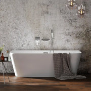 Frontline Mono Luxury 1700 x 800mm Back to Wall Freestanding Bath | Thin Edge Design