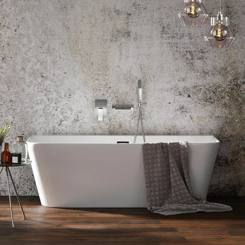 Frontline Mono Luxury 1700 x 800mm Back to Wall Freestanding Bath | Thin Edge Design