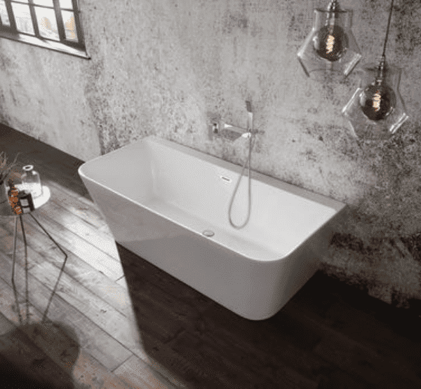 Frontline Mono Luxury 1700 x 800mm Back to Wall Freestanding Bath | Thin Edge Design