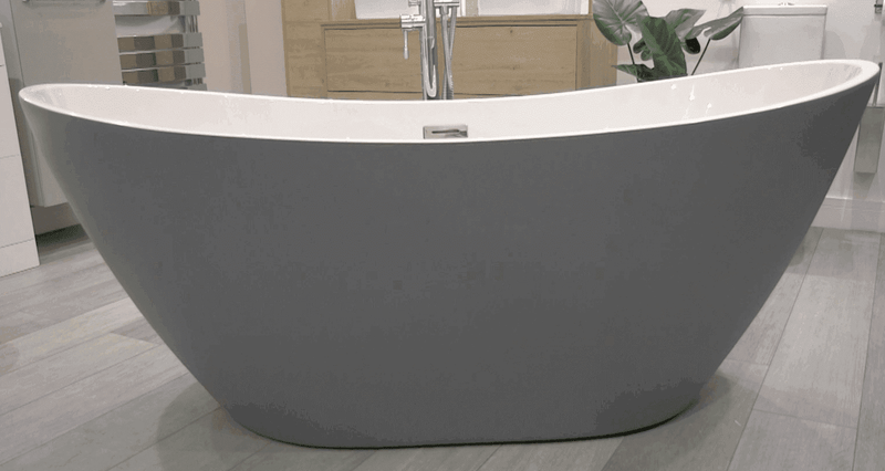 Gemini Modern Freestanding Bath 1700 x 780mm - Grey