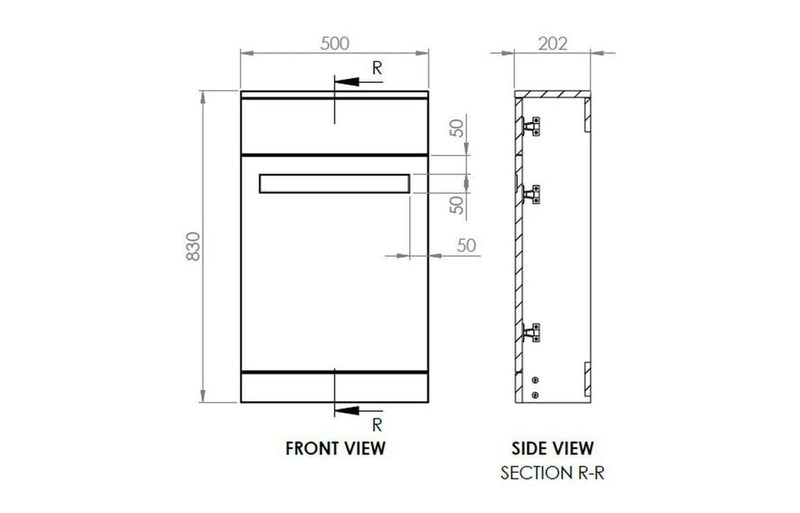 Genevieve 500mm Matt Pink Floor Standing Toilet Unit