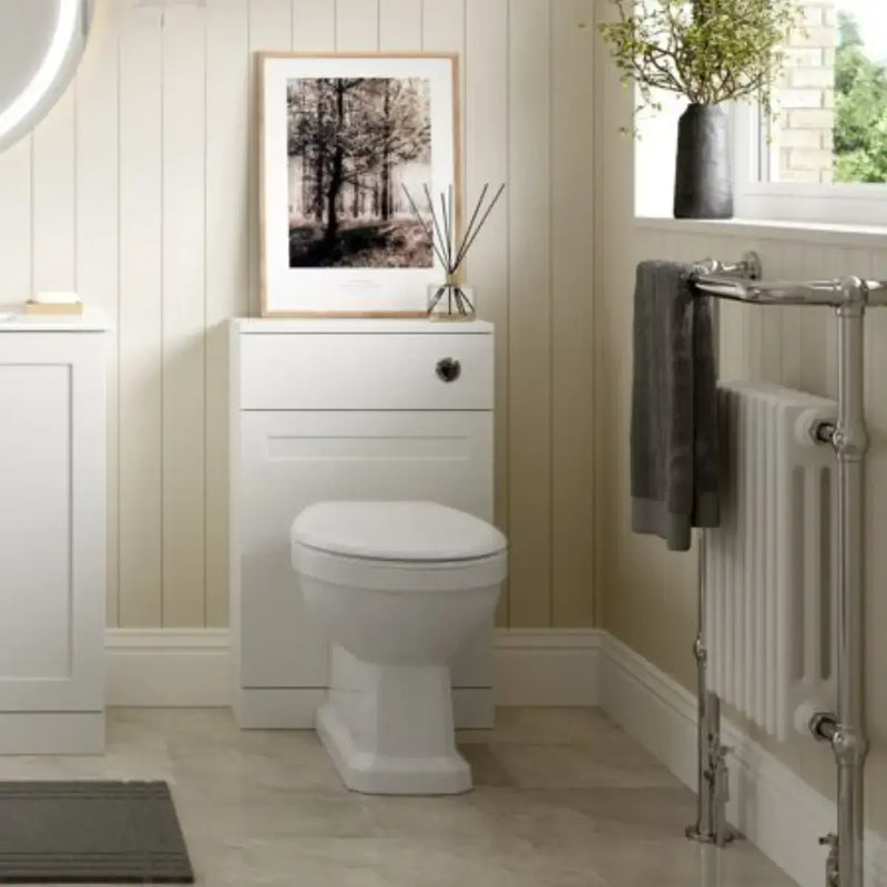 Genevieve 500mm Matt White Floor Standing Toilet Unit