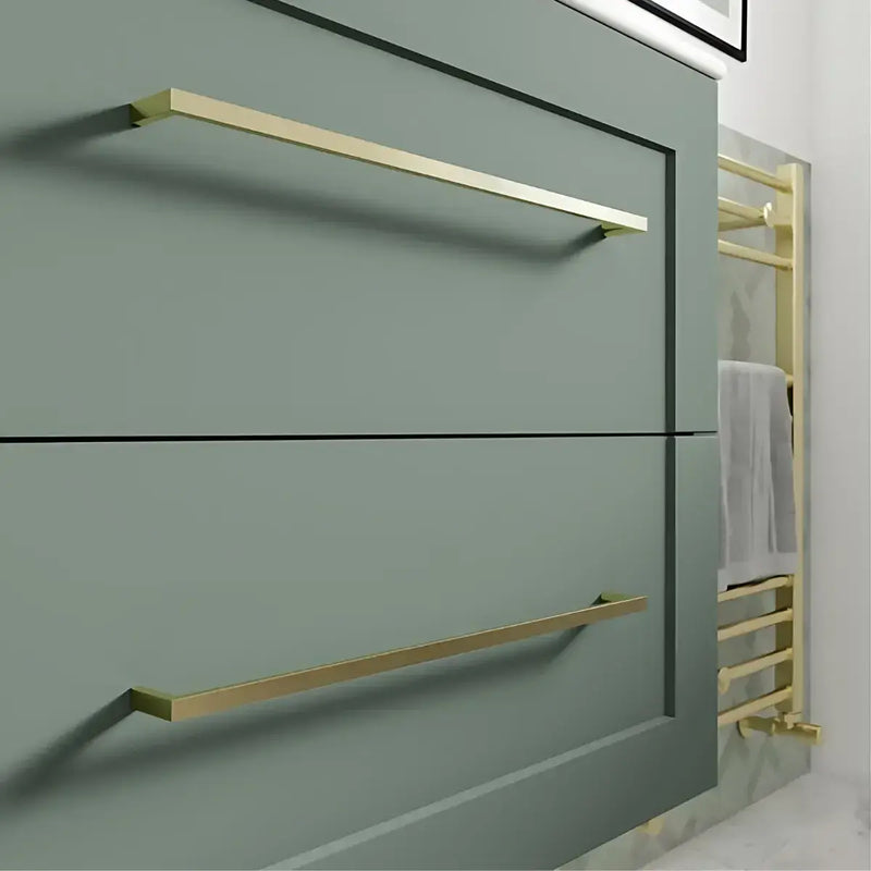 Genevieve 615mm Matt Green 2 Drawer Wall Hung Vanity Unit inc Ceramic Basin