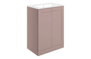 Genevieve 615mm Matt Pink 2 Door Floor Standing Vanity Unit inc Basin