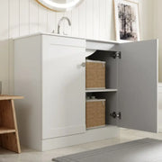 Genevieve 815mm Matt White 2 Door Floor Standing Vanity Unit inc Basin