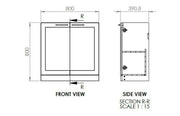 Genevieve 815mm Matt White 2 Door Floor Standing Vanity Unit inc Basin