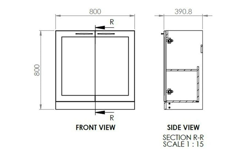 Genevieve 815mm Matt White 2 Door Floor Standing Vanity Unit inc Basin