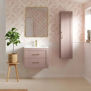 Genevieve Matt Pink Wall Hung 1 Door Tall Unit
