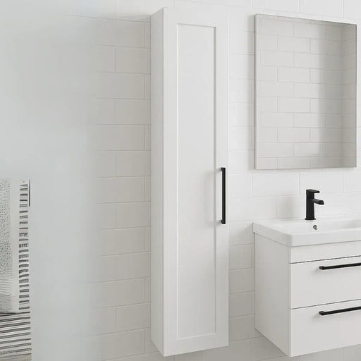 Genevieve Matt White Wall Hung 1 Door Tall Unit