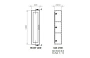 Genevieve Matt White Wall Hung 1 Door Tall Unit