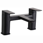 Genoa Bath Filler Tap, Black, Modern Lever Style
