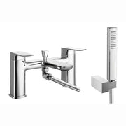 Genoa Bath Shower Mixer Tap, Shower Kit, Chrome, Modern Lever Style