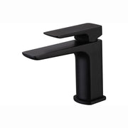 Genoa Mono Basin Tap, Black, Modern Lever Style