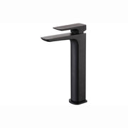 Genoa Mono Tall Basin Tap, Black, Modern Lever Style