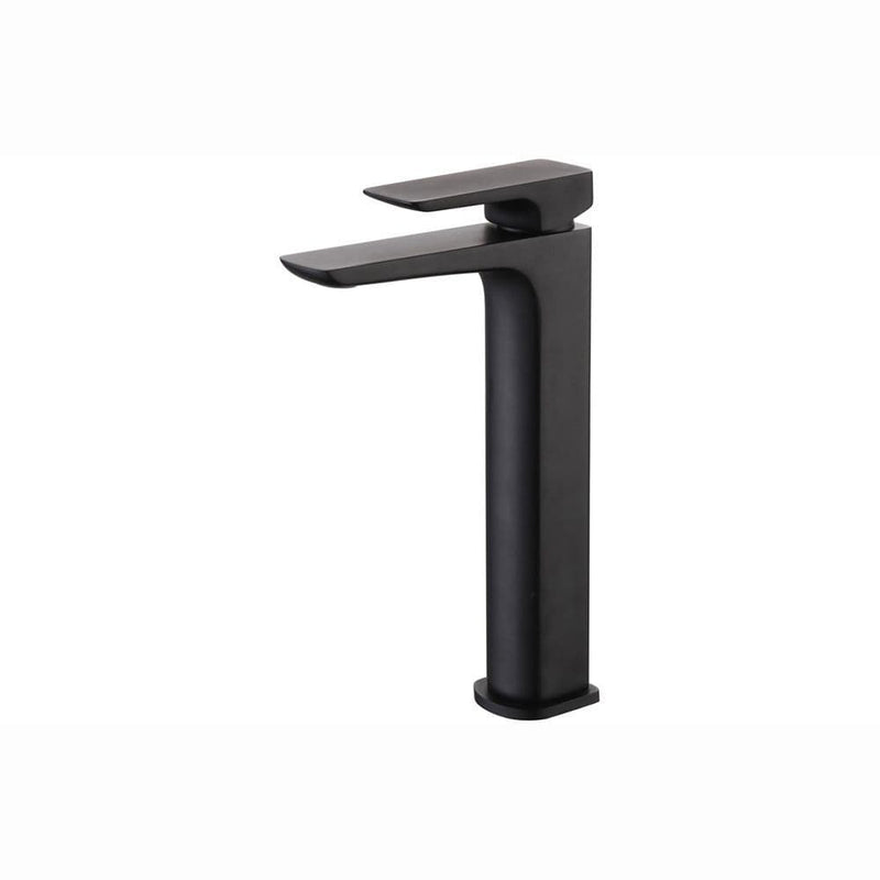 Genoa Mono Tall Basin Tap, Black, Modern Lever Style